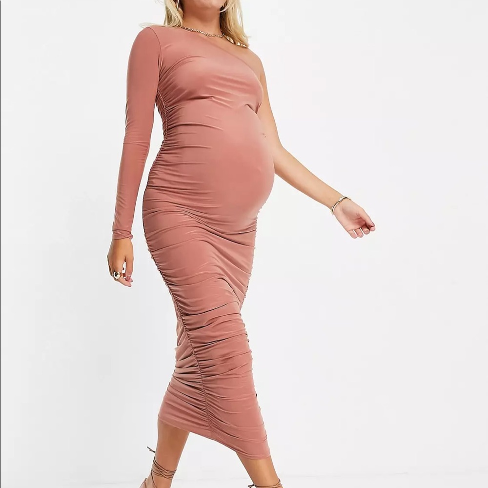 Maternity slinky blush dress from ASOS